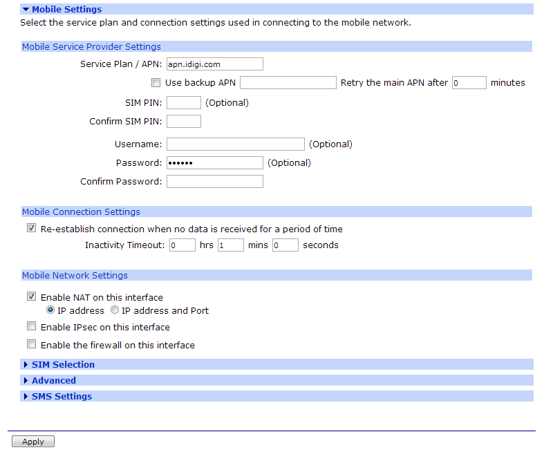 wr44 mobile settings